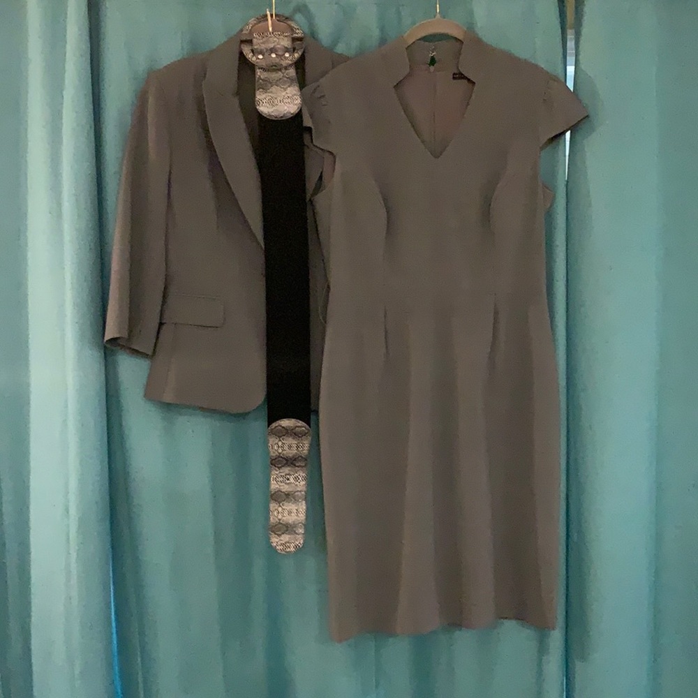 Antonio Melani Dress, Jacket, Belt - 3 piece suit Size 8